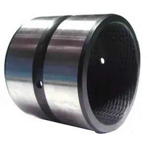 Buje SWICCH 1372919 para cilindro de bucket, compatible con excavadoras Caterpillar, vista frontal del componente metálico.